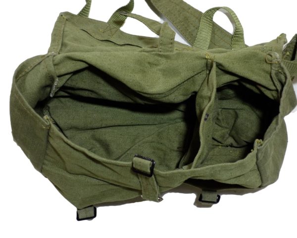 Romanian Army Surplus Canvas Olive Bread Bag Shoulder Bag - Image 2
