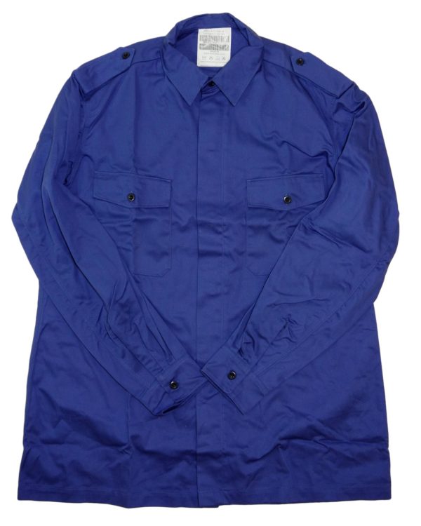 Dutch Army Surplus Blue Uniform Shirt Unissued Long Sleeve