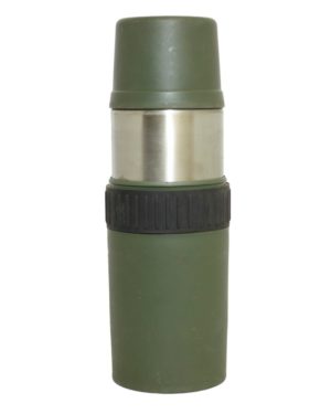 Dutch army surplus 1 litre olive  stainless steel vacuum flask