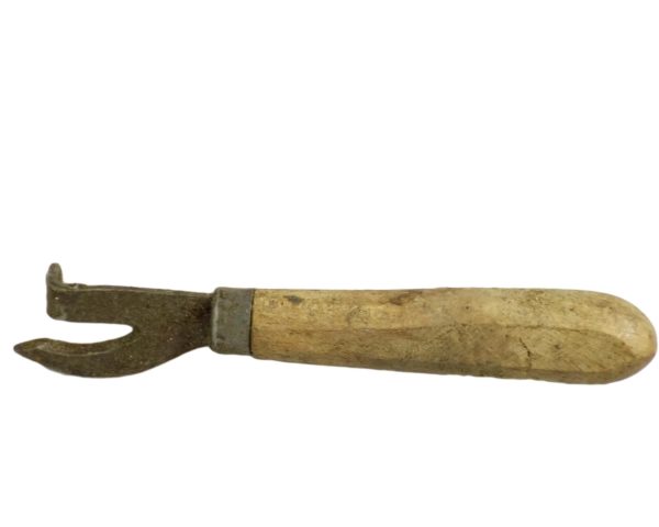 Vintage military army surplus wooden handled tin  / can opener