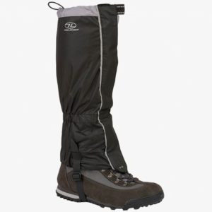 Highlander Outdoor Glencoe Boot Gaiters Waterproof Windproof Black
