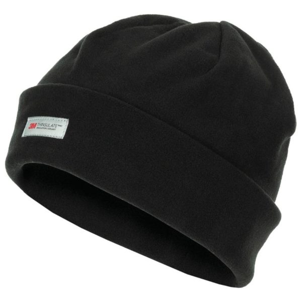 MFH Black Winter cap 3M thinsulate camping cold weather new