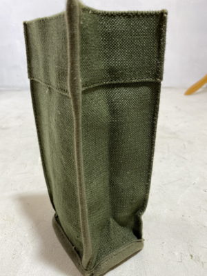 Vintage French army surplus canvas magazine equipment storage pouch