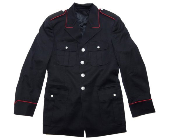 Italian Army Surplus Dress Uniform Black Lined Button Jacket