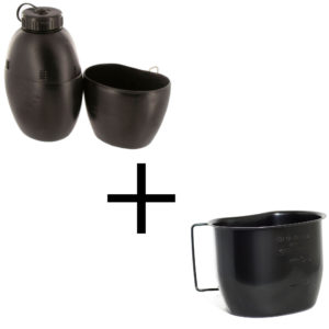 NEW BCB Crusader Stainless Steel Cup + New 1 litre NATO 58 Pattern Style Water Bottle