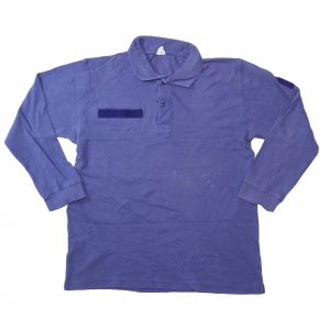 French Army Military Police Surplus Long Sleeve Polo Top Shirt