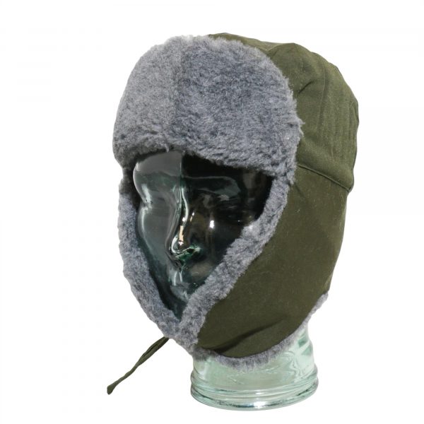 New Unissued Czech Army Surplus Faux Fur Winter Hat Fold down ears - Image 2