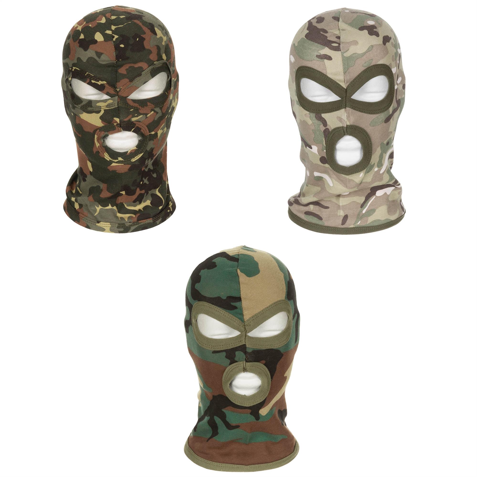 Cotton camouflage balaclava hunting combat airsoft range colours ...