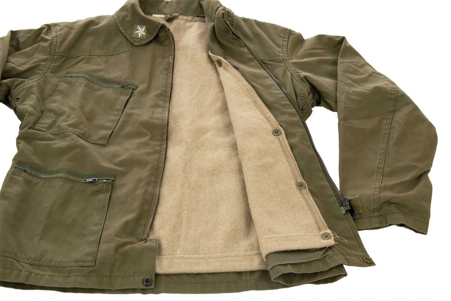 Genuine Italian Army Surplus Air Force Jacket with Removable liner
