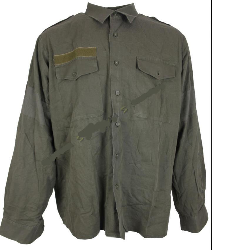 Austrian army surplus soft cotton olive green fatigue shirt - Surplus ...