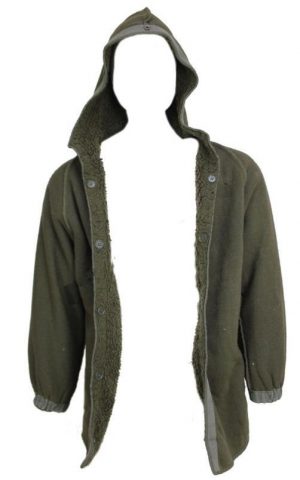 French army surplus faux faur hooded parka liner buttoning