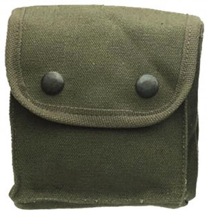 Army Style Para Belt Small Pouch Black Olive 100% Cotton