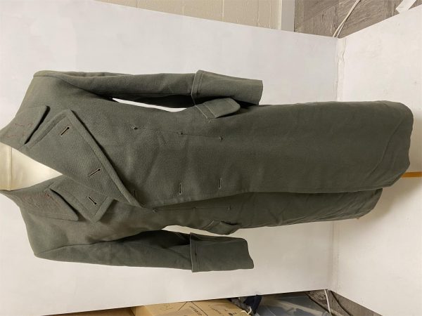 Vintage Austrian army surplus grey wool long trench coats