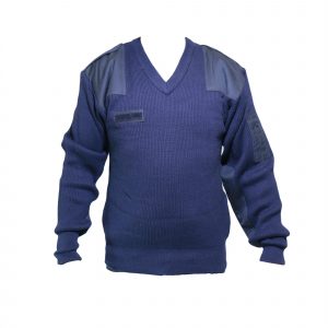 Italian army surplus navy blue commando v neck pullover