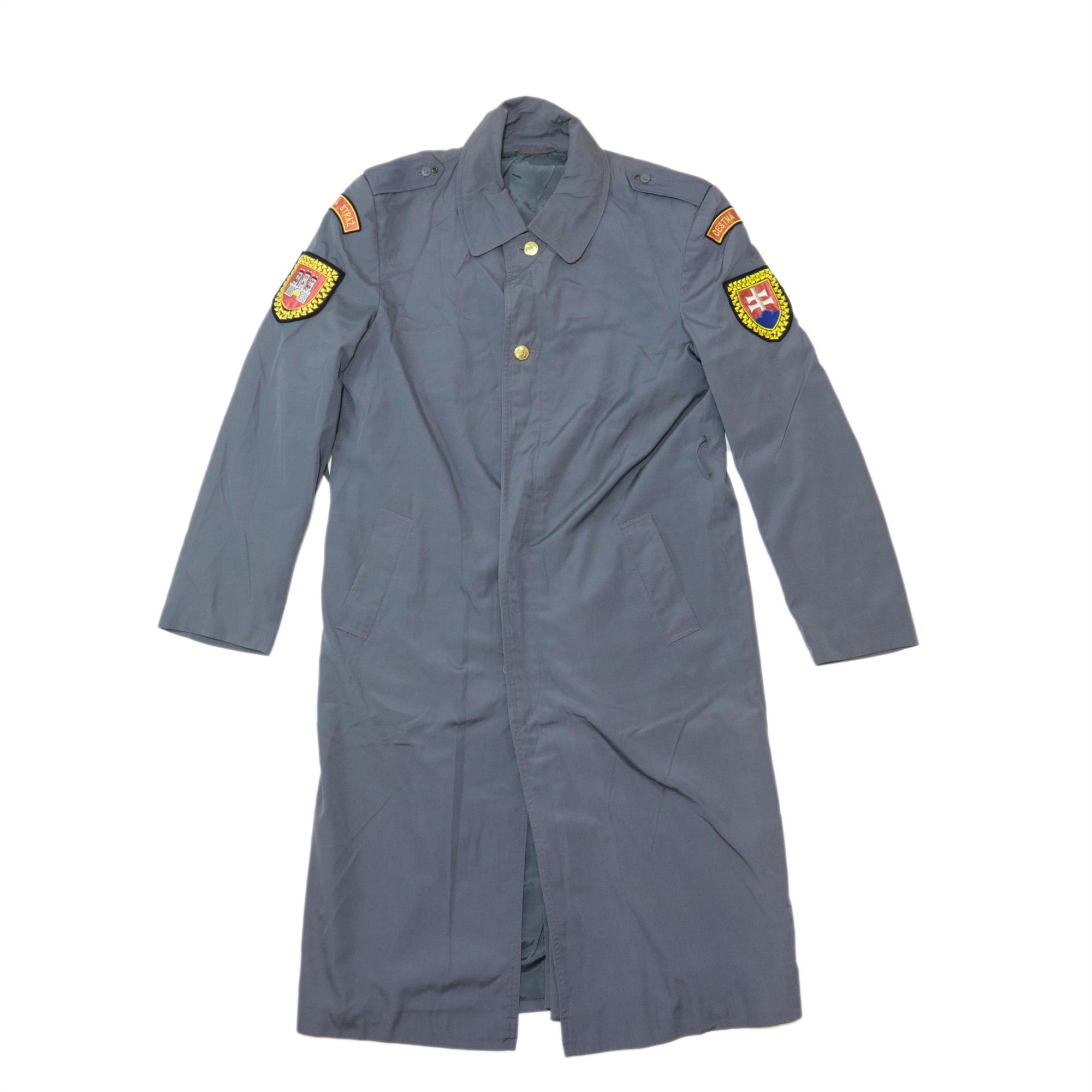 East European military surplus long grey guards trench over coat Surplus Lost