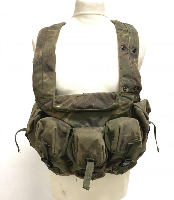 British Army Issue DPM Camo Woodland Chest Rig/Webbing Bandolier