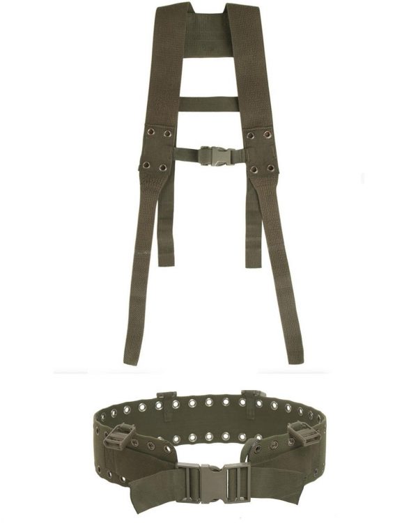 Genuine German Army Bundeswehr Surplus Webbing Yoke Harness and Belt