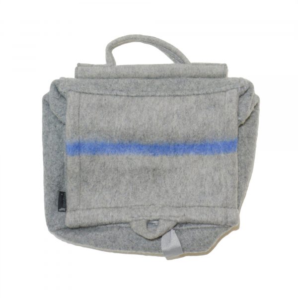 Army Style Grey Daysack Satchell Rucksack Backpack Made from Recycled military blankets - Image 2