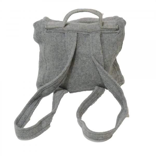 Army Style Grey Daysack Satchell Rucksack Backpack Made from Recycled military blankets - Image 3