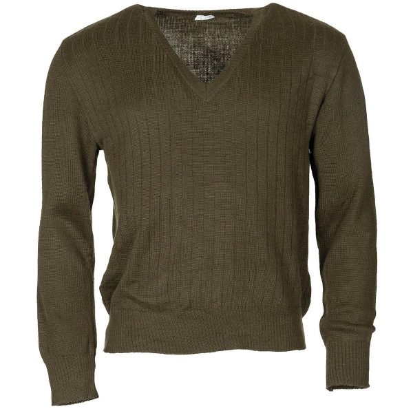 Czech Army Surplus Wool Pullover OD Green