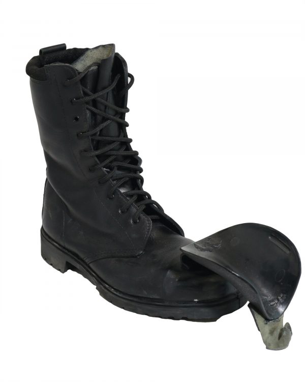British Army Surplus Leather Combat Boots with Protective Shell - Image 3
