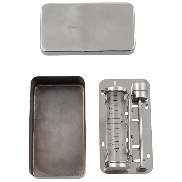 Vintage Czech Army Surplus Surgical Syringe Collectable Stainless Steel New - Image 2