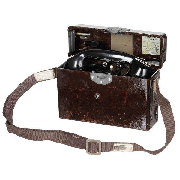 Genuine Finnish Army Surplus Field Telephone in Bakelite Case - Image 3