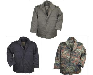 US Army Style M65 Field Jacket Parka Removable Liner Colours