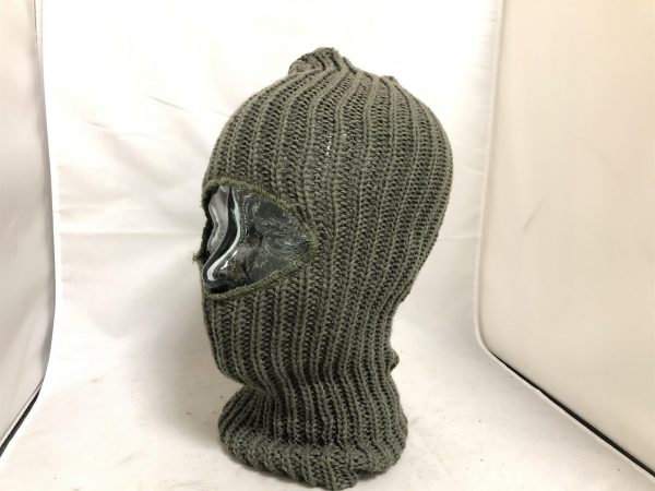 East German army surplus comfy cosy wool mix olive green balaclava