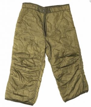 Original American army surplus M65 quilted trouser liner
