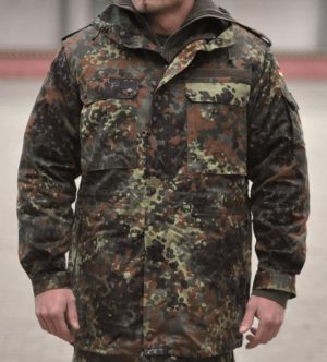 Original German army surplus flecktarn camouflage parka Used