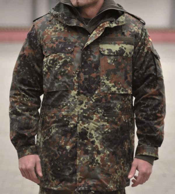 Original German army surplus flecktarn camouflage parka Used