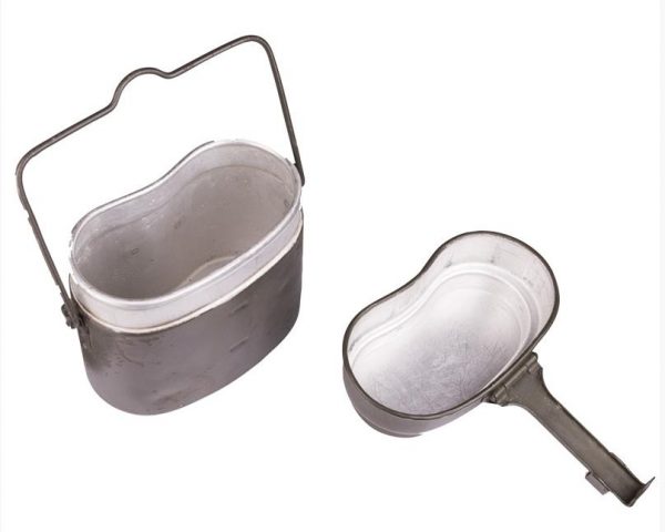 Polish army surplus m70 2 piece metal mess set - Image 2