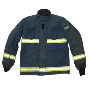 British Fire Service Blue Tunic Jacket Reflective Firefighter