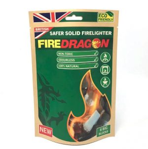 BCB Fire Dragon Solid Fuel Firelighters 6 Big Blocks Odourless Natural