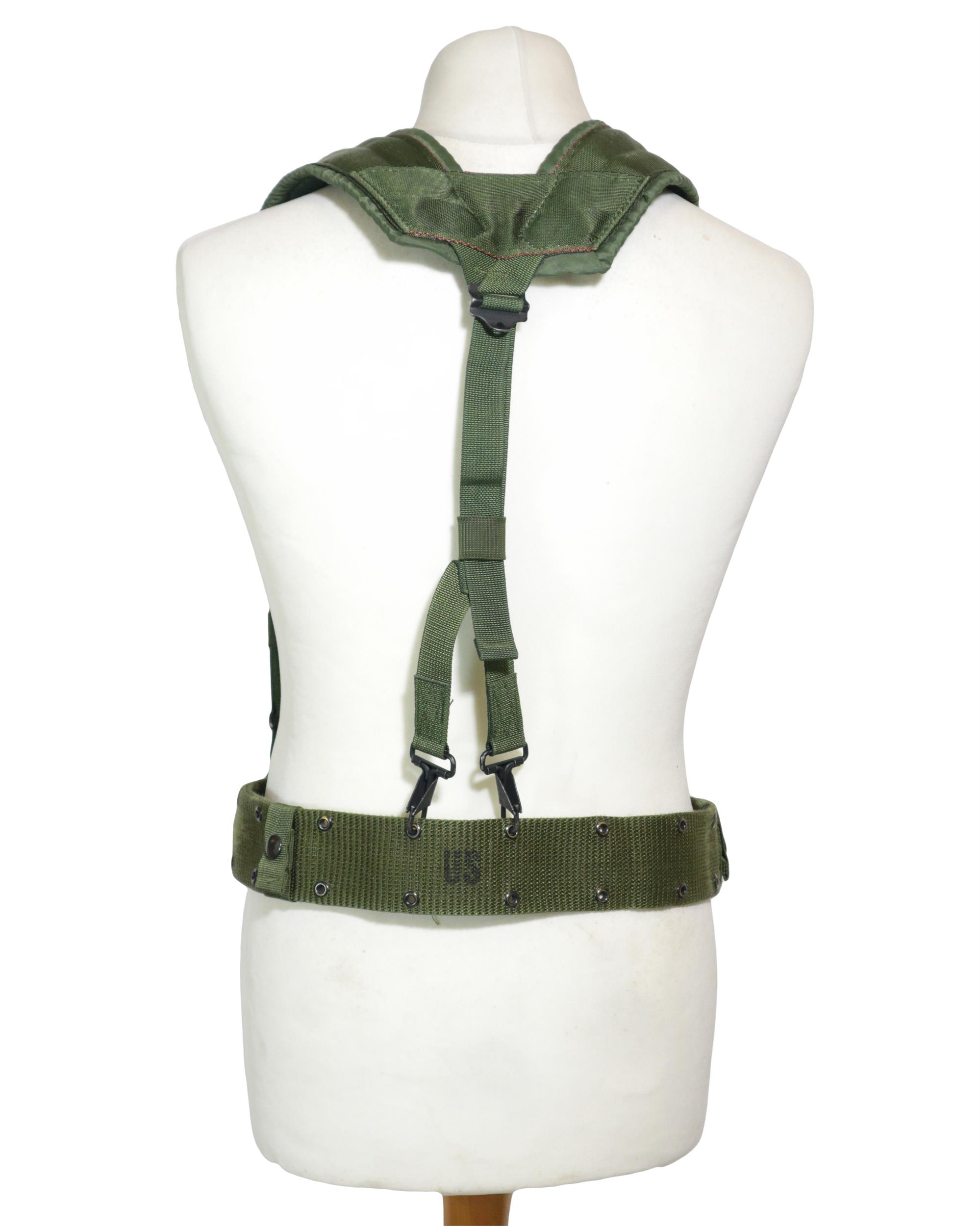 Original US Army Suspenders Belt - Military Pistol Belt & Suspenders, Used