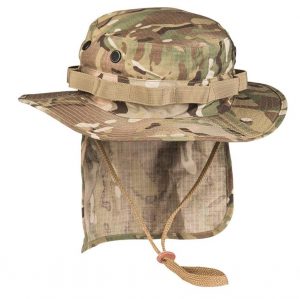 British Army Style Camouflage MTP Woodland Boonie Rip Stop with Neck Flap