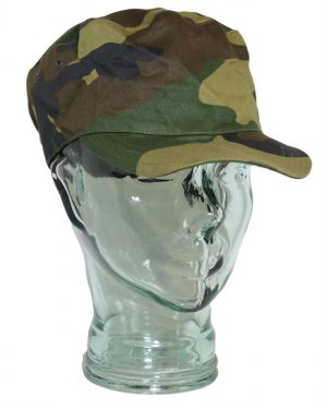 Genuine Italian Army Surplus Elasticated Field Cap Woodland Camouflage