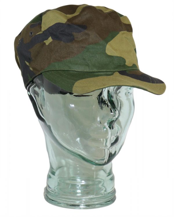 Genuine Italian Army Surplus Elasticated Field Cap Woodland Camouflage