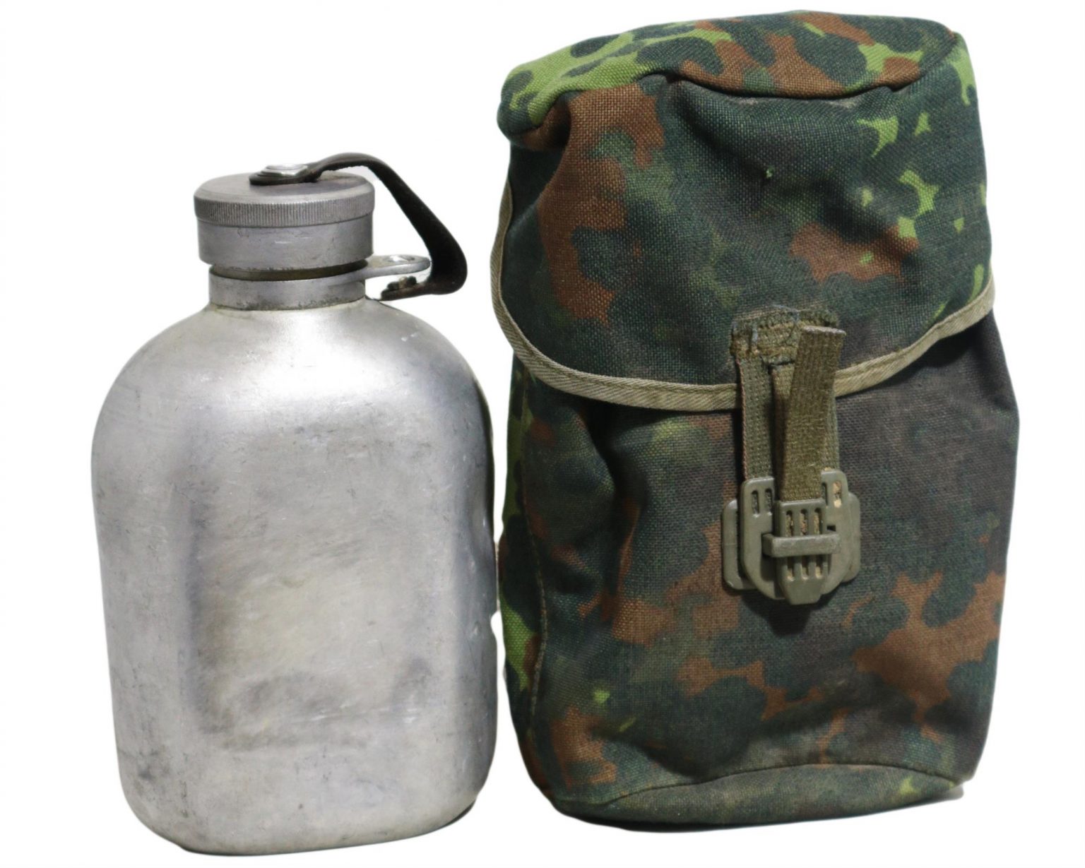 Genuine Germany Army Surplus Aluminium Water Bottle Canteen in