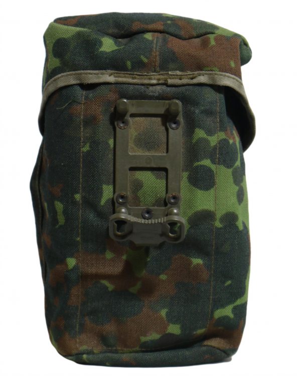 Genuine Germany Army Surplus Aluminium Water Bottle Canteen in Flecktarn Pouch - Image 2