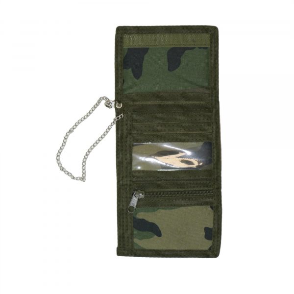 Mil-tec Woodland Camouflage Wallet with Chain - Image 2