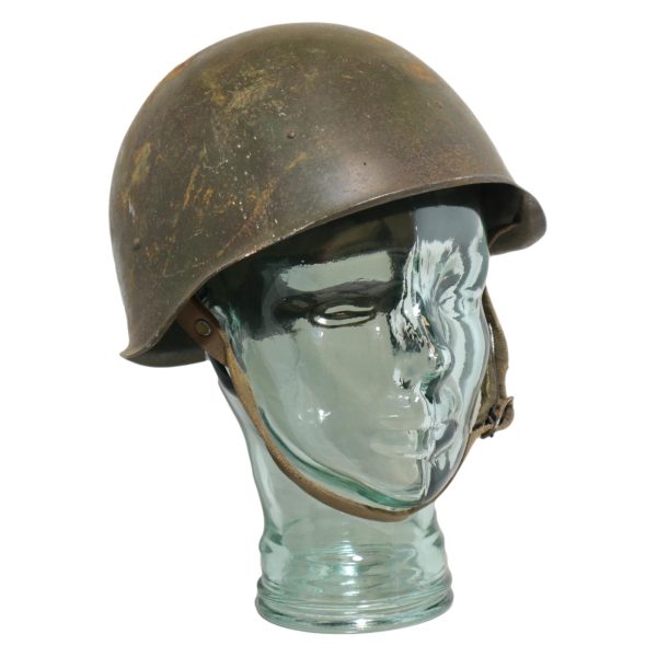 Genuine Hungarian Army Surplus Vintage Steel and Canvas Helmet
