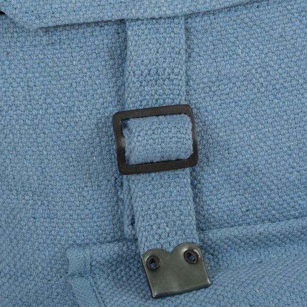 Highlander Vintage Canvas Rucksack Pockets RAF BLUE BRAND NEW - Image 4