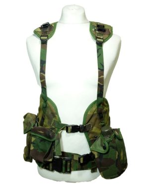 Dutch army surplus Wooldand DPM camo webbing yoke set