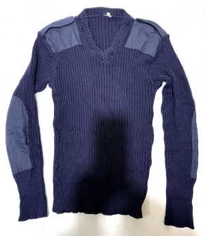 Dutch military navy naval surplus blue wool pullover