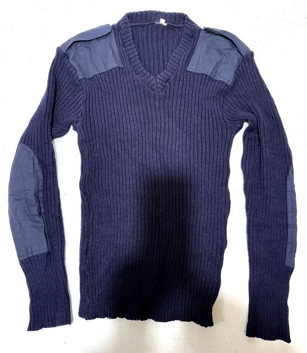 Dutch military navy naval surplus blue wool pullover
