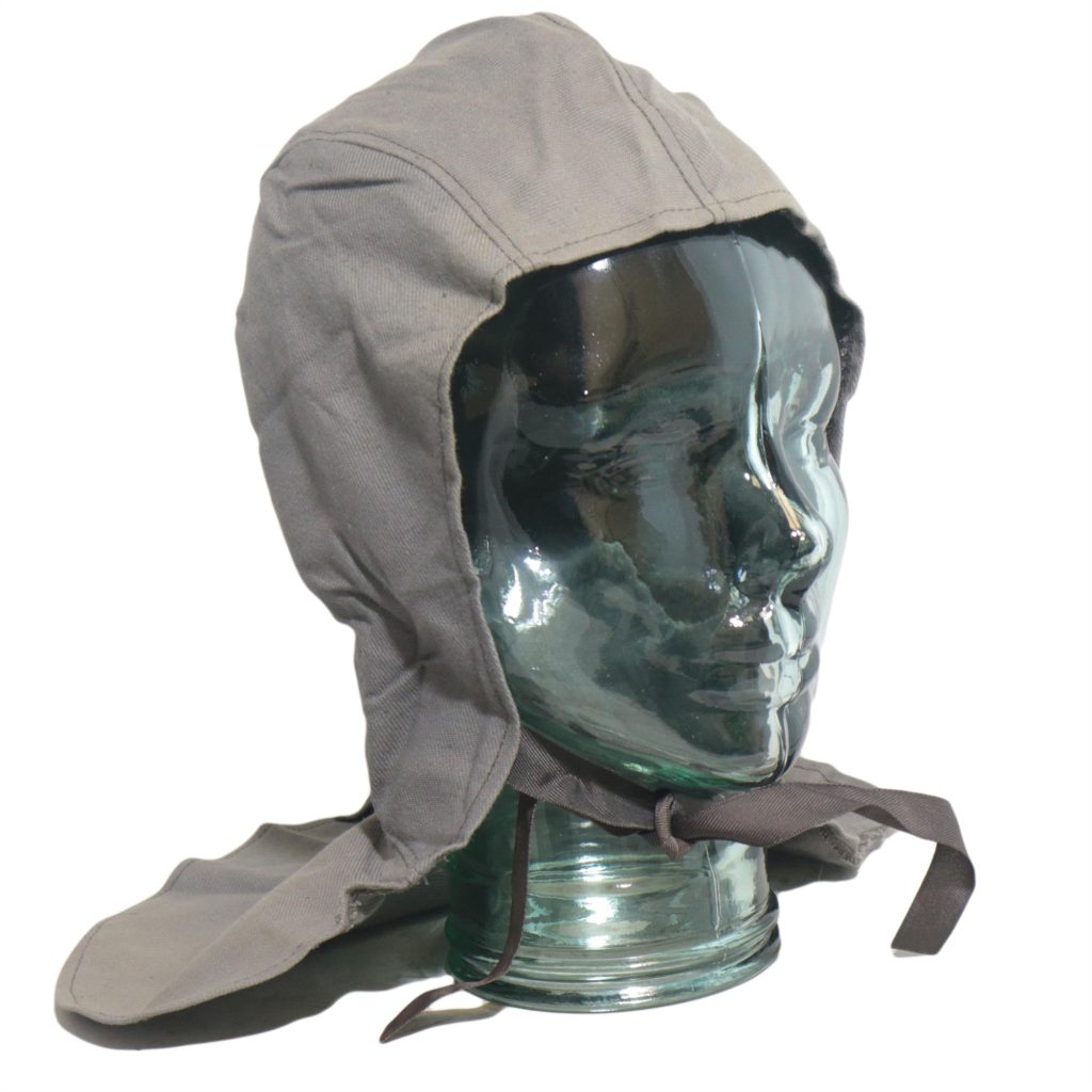 Vintage Swedish military surplus grey cotton helmet liner inner