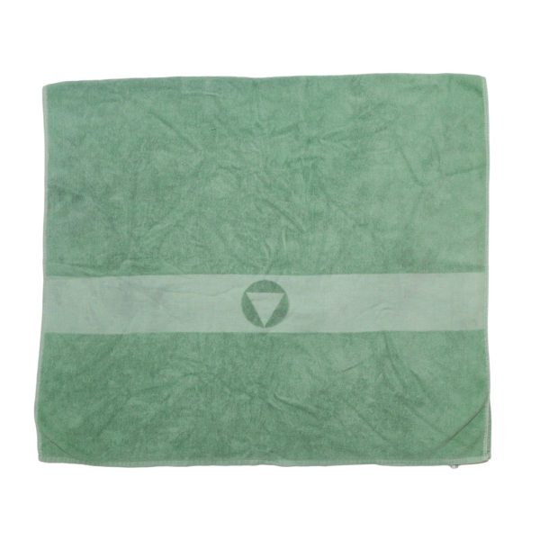 Large Dutch army military surplus green towel / bath sheet