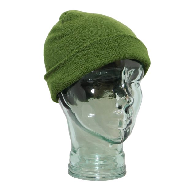 Genuine Dutch Army Surplus Nato Olive Green Beanie Wool